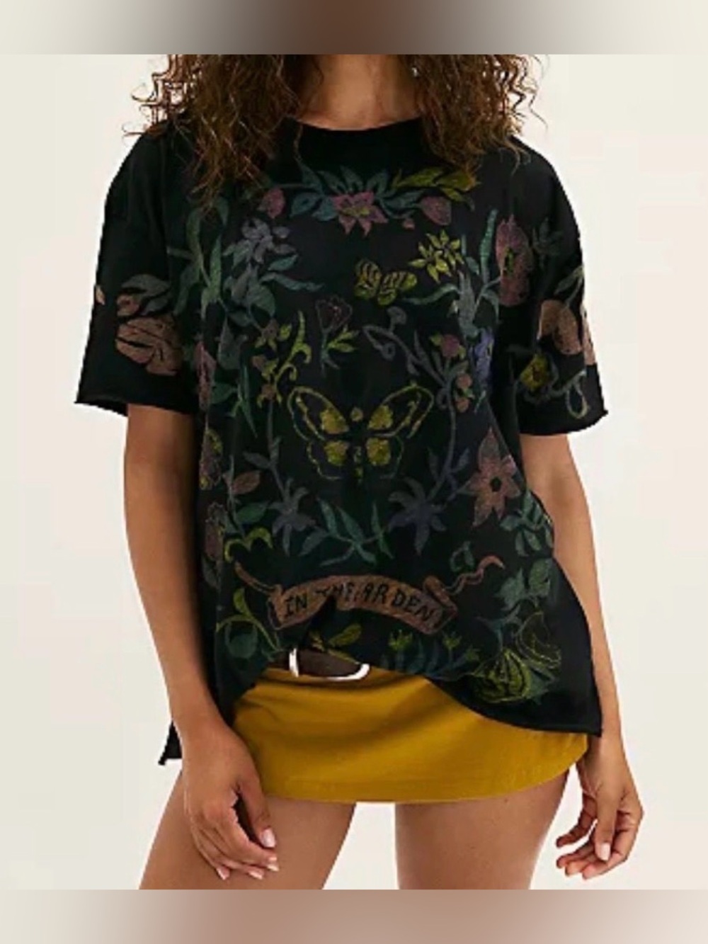 The Bureau x Free People Secret Garden Tee Size XS • NWOT • Retail $78